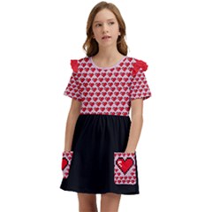 Love Heart 2 Kids  Frilly Sleeves Pocket Dress by NiniLand