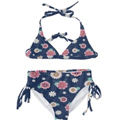 Flowers Pattern Kids  Classic Bikini Set by Sparkle