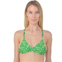 Liquid Art Pouring Abstract Seamless Pattern Lover Green Maze Reversible Tri Bikini Top View1