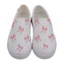 Pink bow pattern Women s Canvas Slip Ons View1