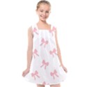 Pink bow pattern Kids  Cross Back Dress View1