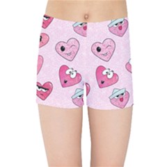 Emoji Heart Kids  Sports Shorts by SychEva