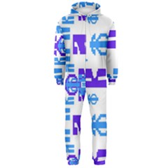 Abstract Pattern Geometric Backgrounds   Hooded Jumpsuit (men) by Eskimos