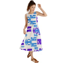 Abstract Pattern Geometric Backgrounds   Summer Maxi Dress by Eskimos