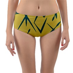 Abstract Pattern Geometric Backgrounds   Reversible Mid-waist Bikini Bottoms by Eskimos