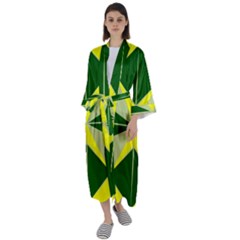 Abstract Pattern Geometric Backgrounds   Maxi Satin Kimono by Eskimos