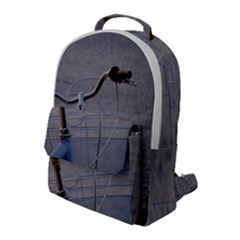 Classic Blue Flap Pocket Backpack (large) by DimitriosArt