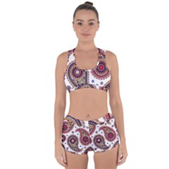 Paisley Pattern Racerback Boyleg Bikini Set by befabulous