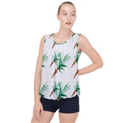 Nature Bubble Hem Chiffon Tank Top by Sparkle