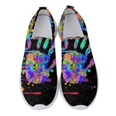 Crazy Multicolored Each Other Running Splashes Hand 1 Women s Slip On Sneakers by EDDArt