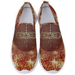 Chartres Double Infinity Antique Mandala Men s Slip On Sneakers by EDDArt