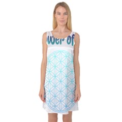 Flower Of Life  Sleeveless Satin Nightdress by tony4urban