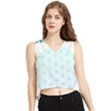 Flower Of Life  V-Neck Cropped Tank Top View1