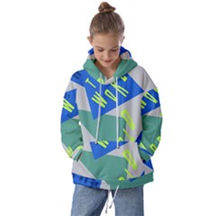 Abstract Pattern Geometric Backgrounds   Kids  Oversized Hoodie by Eskimos