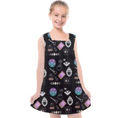 Pastel Goth Witch  Kids  Cross Back Dress by NerdySparkleGoth