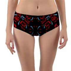 Abstract Pattern Geometric Backgrounds   Reversible Mid-waist Bikini Bottoms by Eskimos