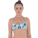 Flower Halter Bandeau Bikini Top View1