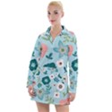 Flower Women s Long Sleeve Casual Dress View1