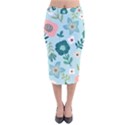 Flower Velvet Midi Pencil Skirt View1