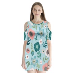 Flower Shoulder Cutout Velvet One Piece by zappwaits