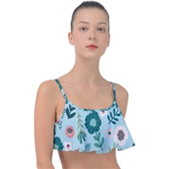 Flower Frill Bikini Top by zappwaits