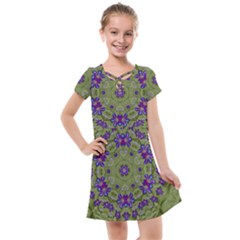 Retro And Tropical Paradise Artwork Kids  Cross Web Dress by pepitasart