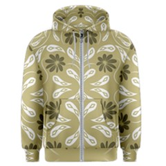 Folk Flowers Print Floral Pattern Ethnic Art Men s Zipper Hoodie by Eskimos