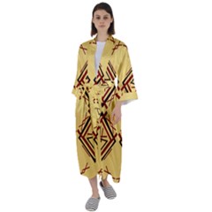 Abstract Pattern Geometric Backgrounds   Maxi Satin Kimono by Eskimos