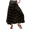 Fern Pattern 2 Black Satin Palazzo Pants View1