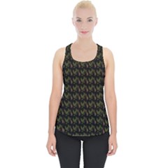 Fern Pattern 2 Black Piece Up Tank Top by violetheavensky