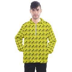 Fern Pattern 2 Yellow Men s Half Zip Pullover by violetheavensky