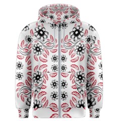 Folk Flowers Print Floral Pattern Ethnic Art Men s Zipper Hoodie by Eskimos