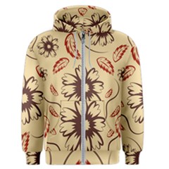 Folk Flowers Print Floral Pattern Ethnic Art Men s Zipper Hoodie by Eskimos