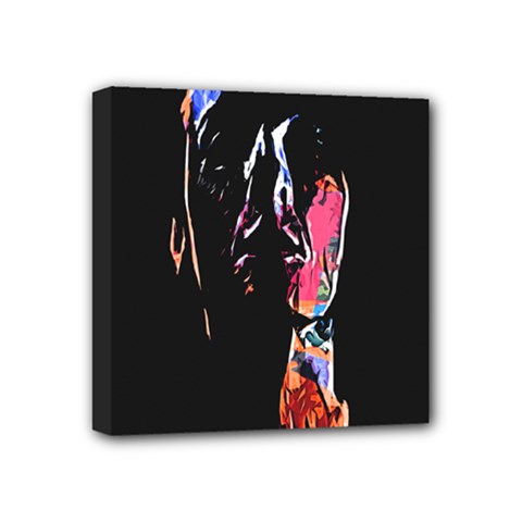 Rebel | Abstract Portrait Mini Canvas 4  X 4  (stretched) by strictlyabstract