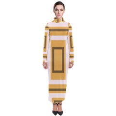 Abstract Pattern Geometric Backgrounds   Turtleneck Maxi Dress by Eskimos