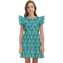 Digital Illusion Kids  Winged Sleeve Dress by Sparkle