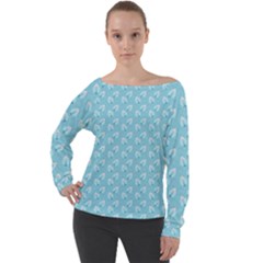 Frozen Forest Off Shoulder Long Sleeve Velour Top by Sparkle