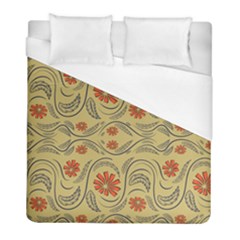 Folk Flowers Print Floral Pattern Ethnic Art Duvet Cover (full/ Double Size) by Eskimos