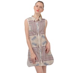 Abstract Pattern Geometric Backgrounds   Sleeveless Shirt Dress by Eskimos