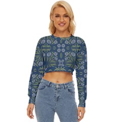 Folk Flowers Print Floral Pattern Ethnic Art Lightweight Long Sleeve Sweatshirt by Eskimos