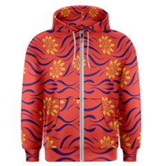 Folk Flowers Print Floral Pattern Ethnic Art Men s Zipper Hoodie by Eskimos