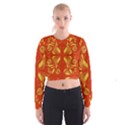 Folk flowers print Floral pattern Ethnic art Cropped Sweatshirt View1