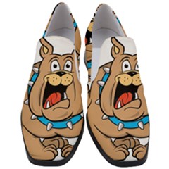 Bulldog-cartoon-illustration-11650862 Women Slip On Heel Loafers by jellybeansanddinosaurs