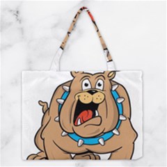 Bulldog-cartoon-illustration-11650862 Medium Tote Bag by jellybeansanddinosaurs