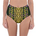 Fanciful Fantasy Flower Forest Reversible High-Waist Bikini Bottoms View1