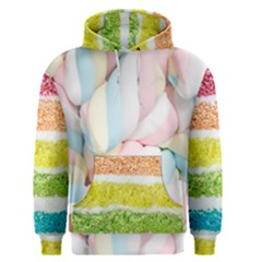 Rainbow-cake-layers Marshmallow-candy-texture Men s Core Hoodie by jellybeansanddinosaurs