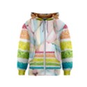 Rainbow-cake-layers Marshmallow-candy-texture Kids  Zipper Hoodie View1