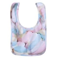 Rainbow-cake-layers Marshmallow-candy-texture Baby Bib by jellybeansanddinosaurs