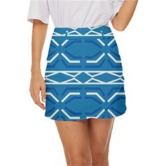 Abstract Pattern Geometric Backgrounds   Mini Front Wrap Skirt by Eskimos