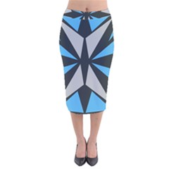 Abstract Pattern Geometric Backgrounds   Velvet Midi Pencil Skirt by Eskimos